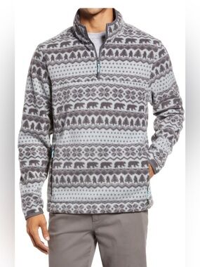 Chubbies The Flame Commander Fair Isle Fleece 1/4 Zip Pullover